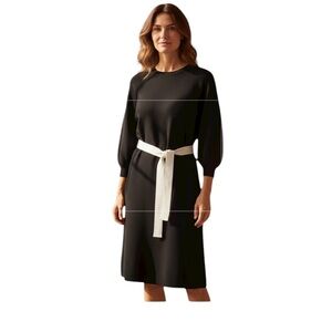 Who What Wear NWT 2X Women's Black Sweater Dress, 3/4 sleeve